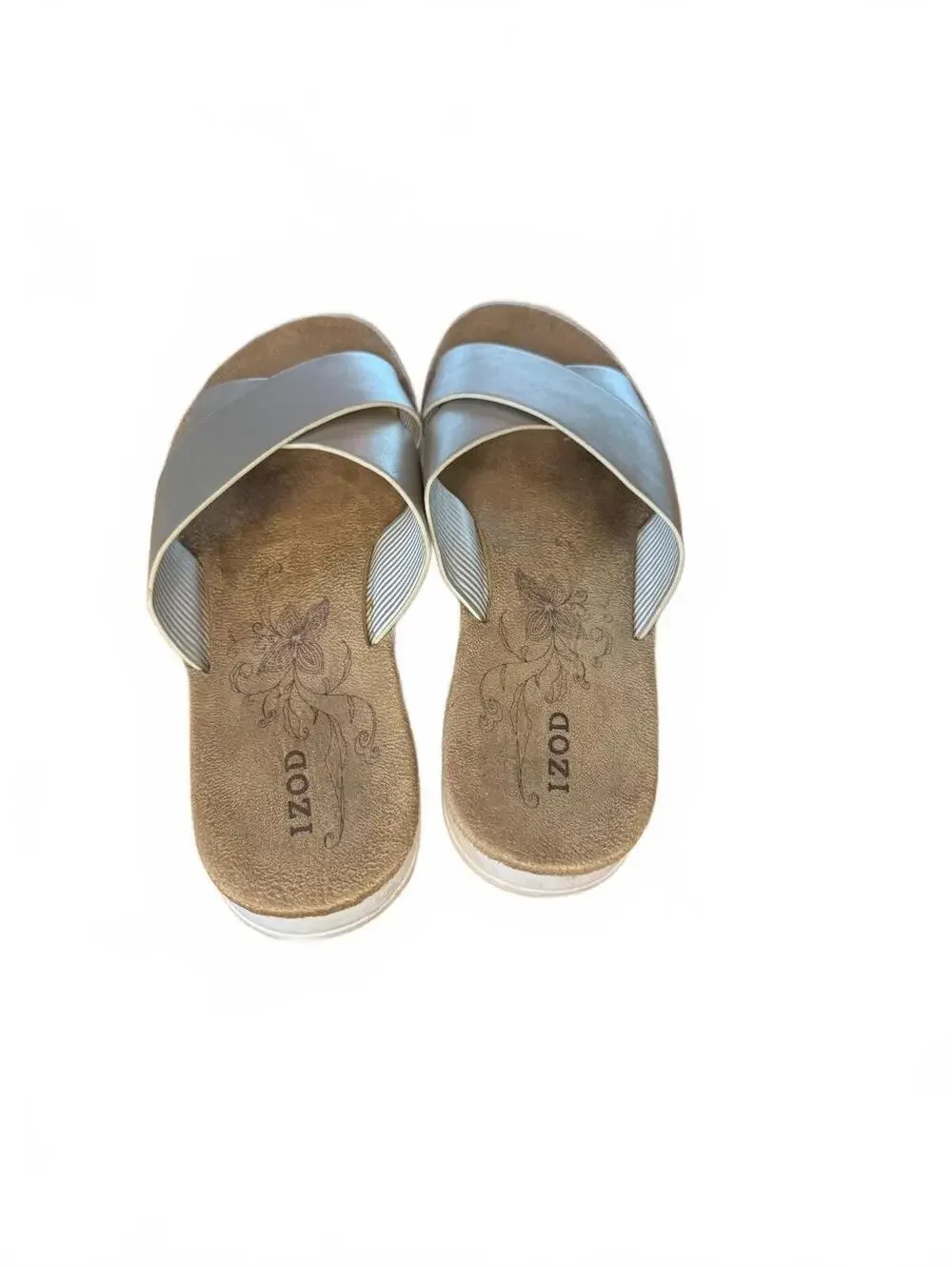 IZOD Women’s Alyssa Strap Sandals Gold Size 7.5 - Picture 4 of 5